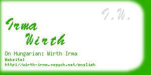 irma wirth business card